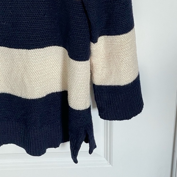 St. John Sweater yellow label striped sweater wool viscose 35478 - Picture 10 of 12